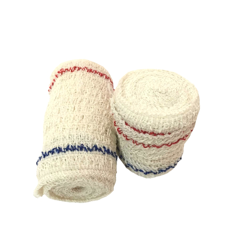 Crepe Spandex Bandage Red Blue Thread Spandex Elastic Crepe Bandages 