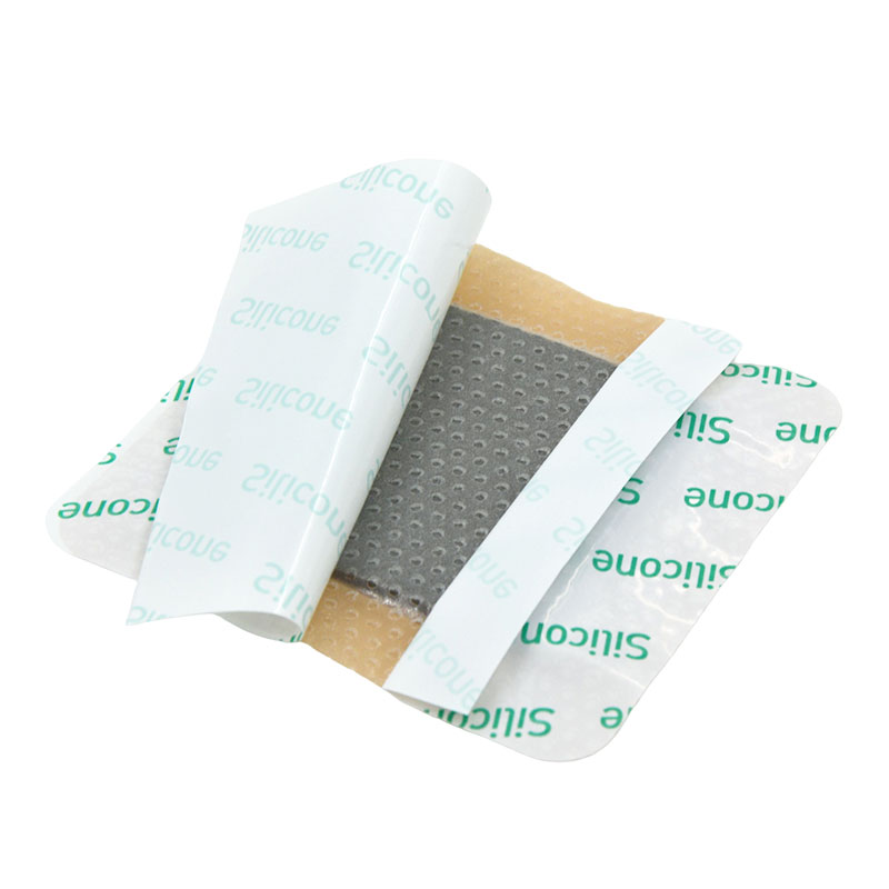 Silicone Border Dressing With Antimicrobial Silver AG Foam Dressing